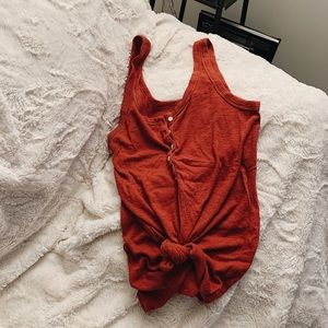 AERIR burnt orange sleepwear tank
